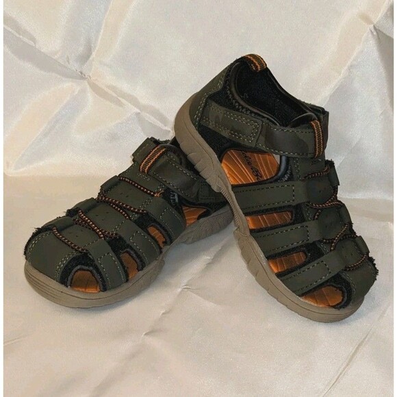 Eddie Bauer Toddler Edmund Sandals Green Size 8M Closed Toe Adventure Shoes - Picture 3 of 9